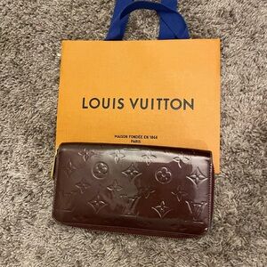 Louis Vuitton Burgundy Leather Card Holder